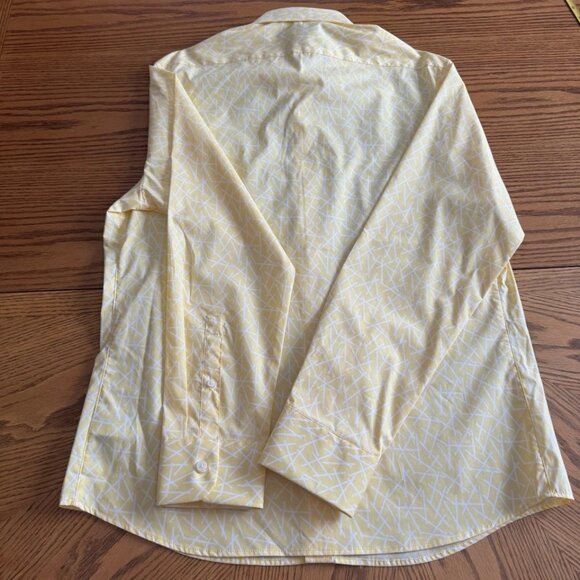 ❎SOLD❎DKNY Women Button-Down Long Sleeve Formal Yellow Spring Shirt Blouse S L - Picture 7 of 9
